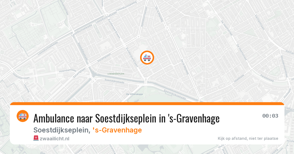 Ambulance naar Soestdijkseplein in 's-Gravenhage — 7 mrt 2026