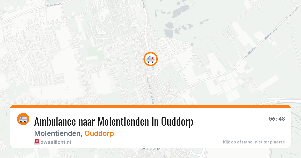Ambulance naar Molentienden in Ouddorp — 25 mei 2026