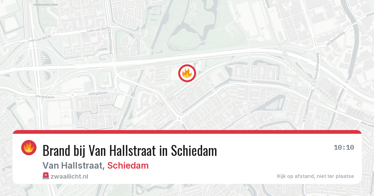 Brand bij Van Hallstraat in Schiedam — 27 jun 2026