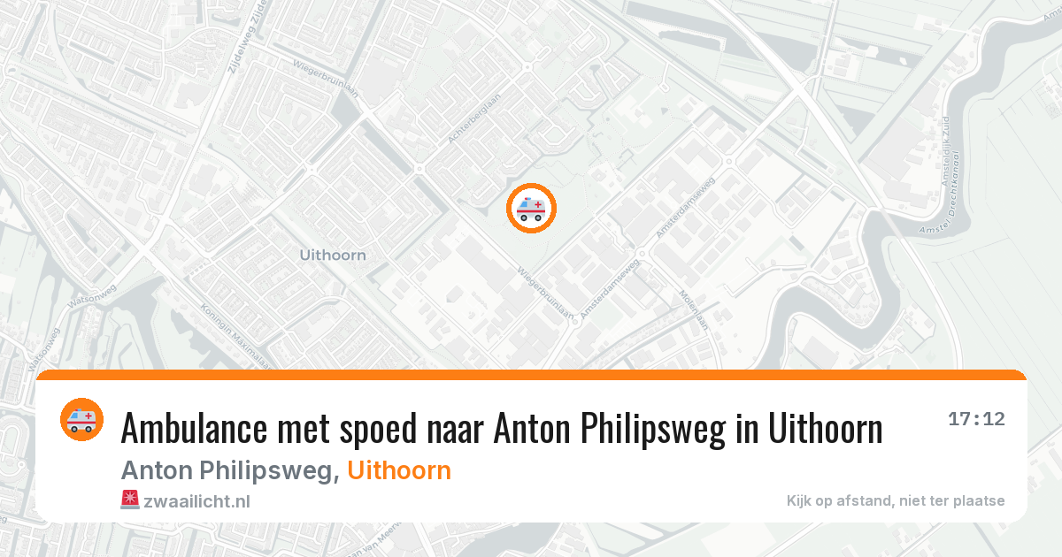 Ambulance met spoed naar Anton Philipsweg in Uithoorn — 14 mrt 2026