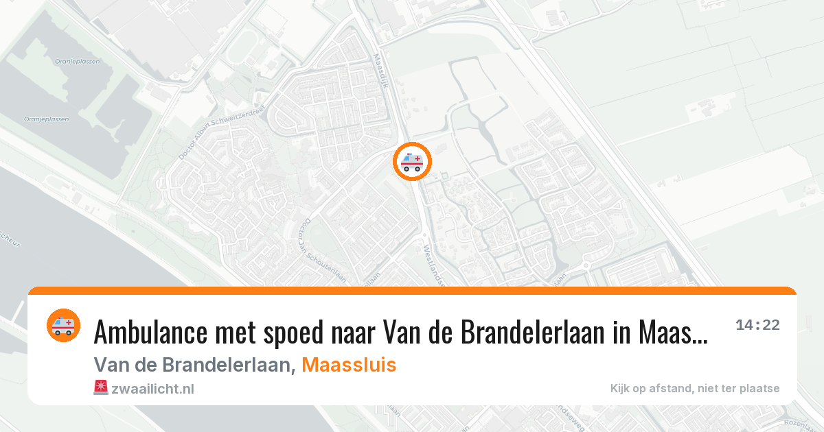Ambulance met spoed naar Van de Brandelerlaan in Maassluis — 21 mei 2026