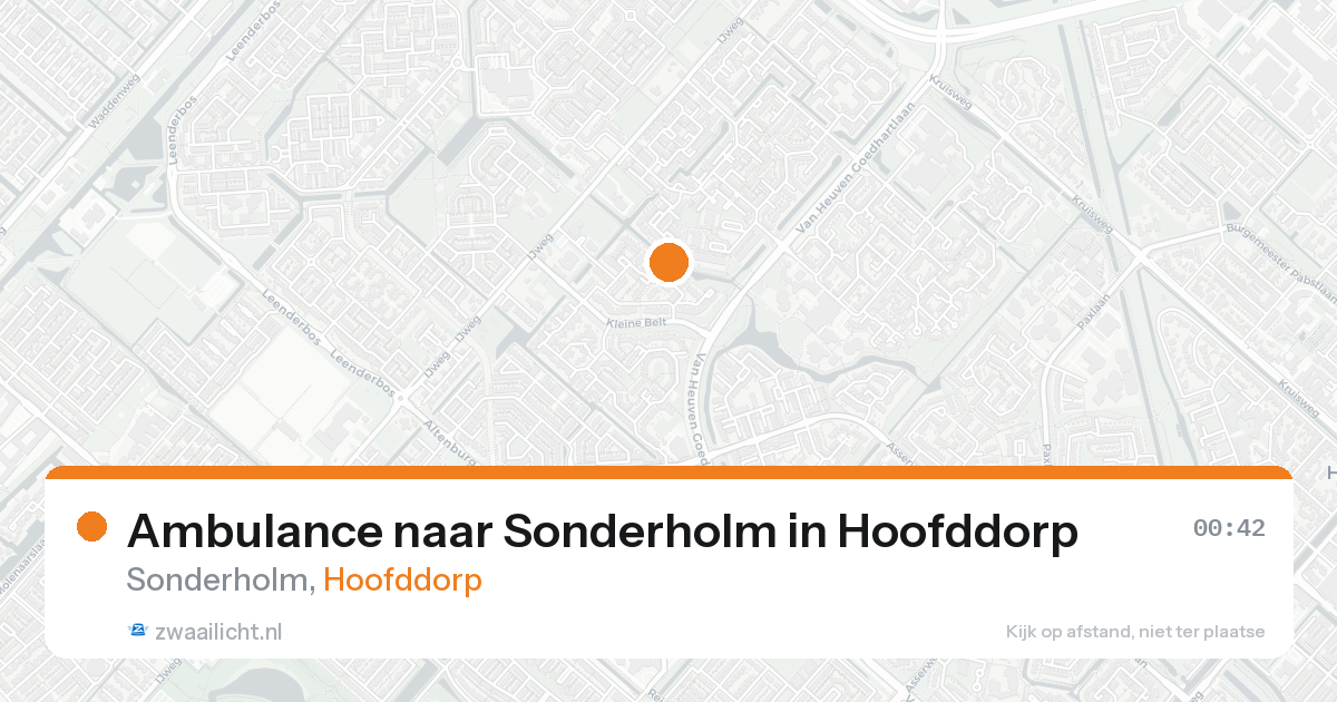 Ambulance naar Sonderholm in Hoofddorp — 29 mei 2026