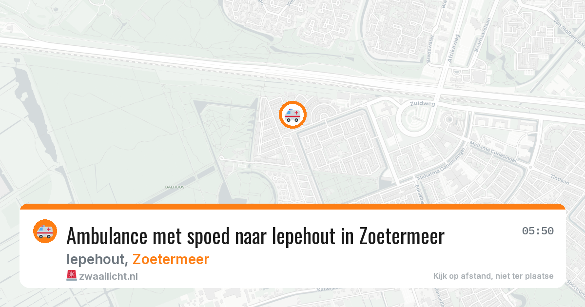Ambulance met spoed naar Iepehout in Zoetermeer — 7 apr 2026