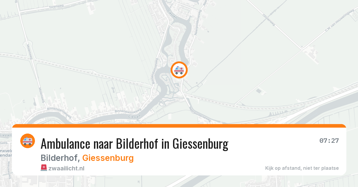 Ambulance naar Bilderhof in Giessenburg — 18 mrt 2026