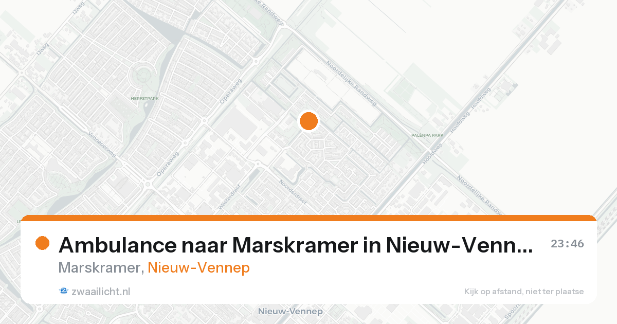 Ambulance naar Marskramer in Nieuw-Vennep — 19 aug 2026