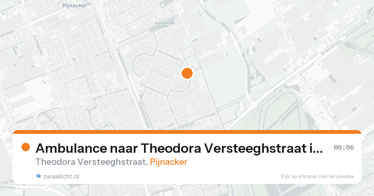 Ambulance naar Theodora Versteeghstraat in Pijnacker — 14 aug 2026
