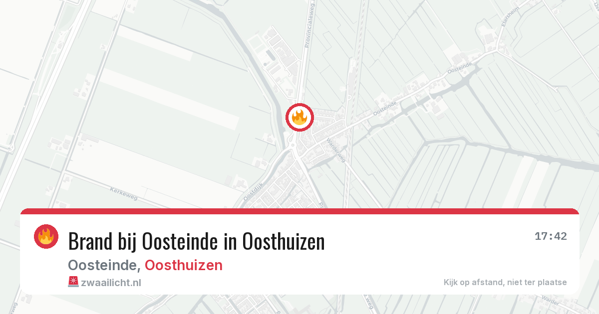 Brand bij Oosteinde in Oosthuizen — 5 aug 2026