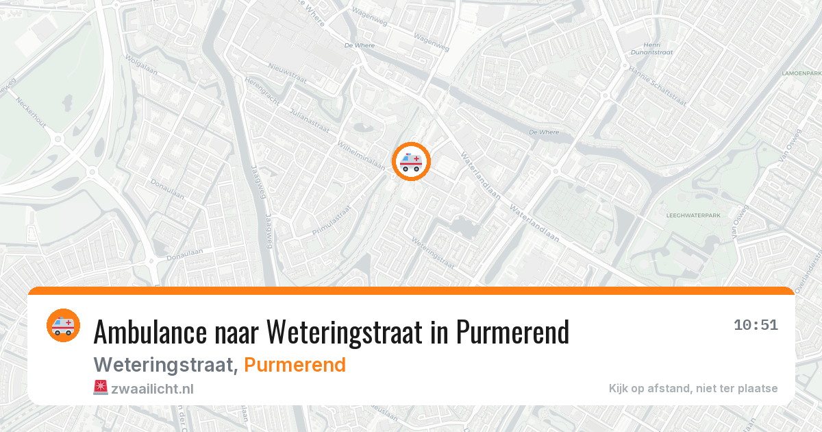 Ambulance naar Weteringstraat in Purmerend — 24 jul 2026