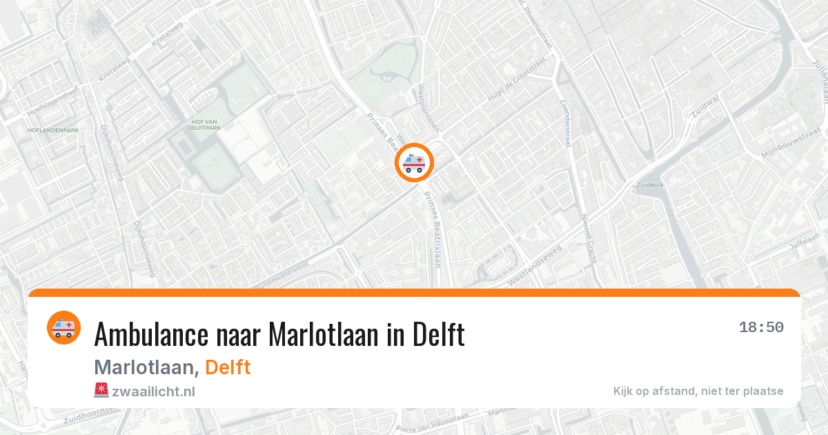Ambulance naar Marlotlaan in Delft — 3 jun 2026