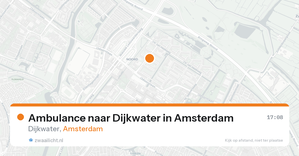 Ambulance naar Dijkwater in Amsterdam — 17 aug 2026