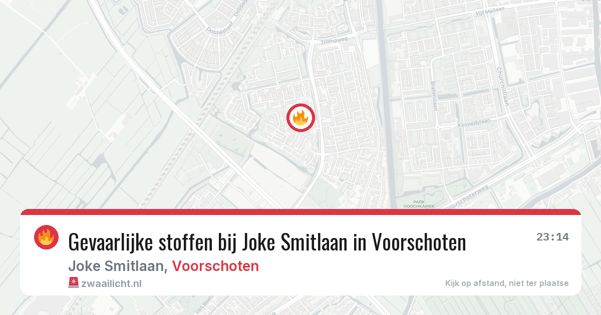 Gevaarlijke stoffen bij Joke Smitlaan in Voorschoten — 20 mrt 2026