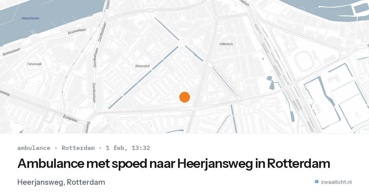 Ambulance met spoed naar Heerjansweg in Rotterdam — 1 feb 2026