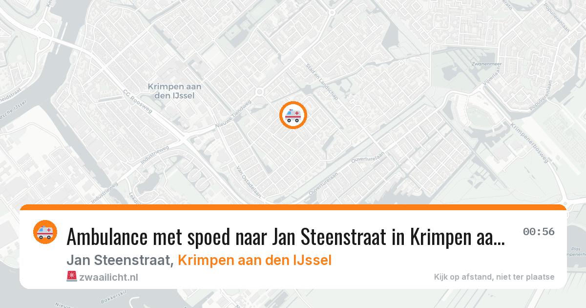 Ambulance met spoed naar Jan Steenstraat in Krimpen aan den IJssel — 3 jun 2026