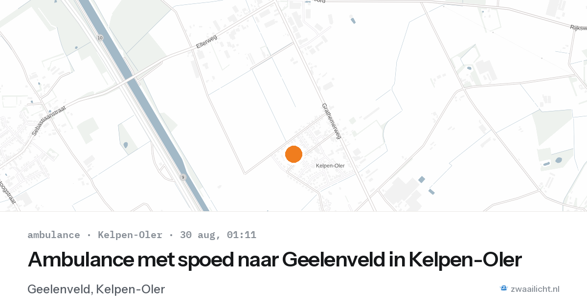Ambulance met spoed naar Geelenveld in Kelpen-Oler — 29 aug 2026