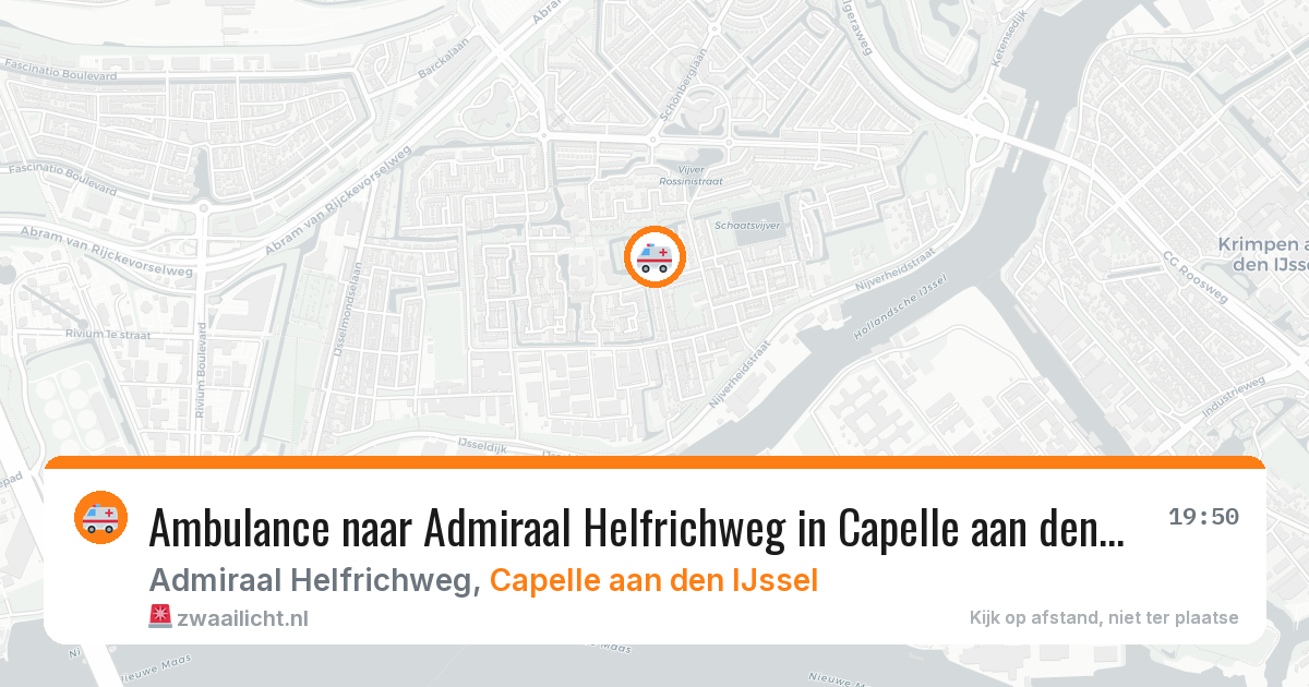 Ambulance naar Admiraal Helfrichweg in Capelle aan den IJssel — 18 mei 2026
