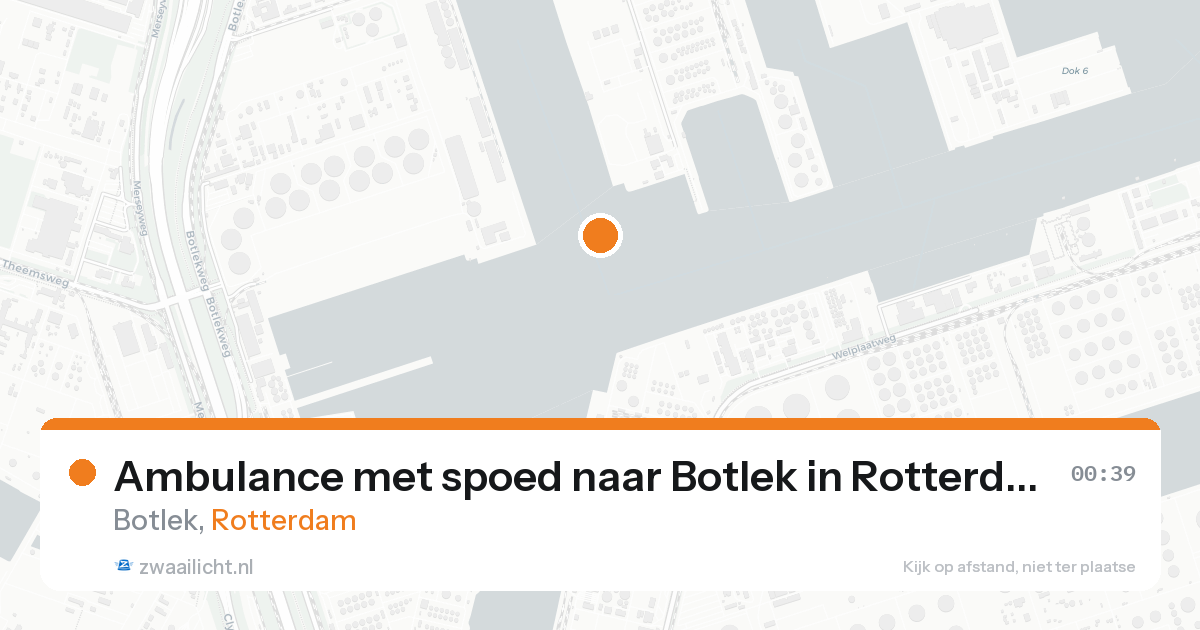 Ambulance met spoed naar Botlek in Rotterdam — 25 aug 2026