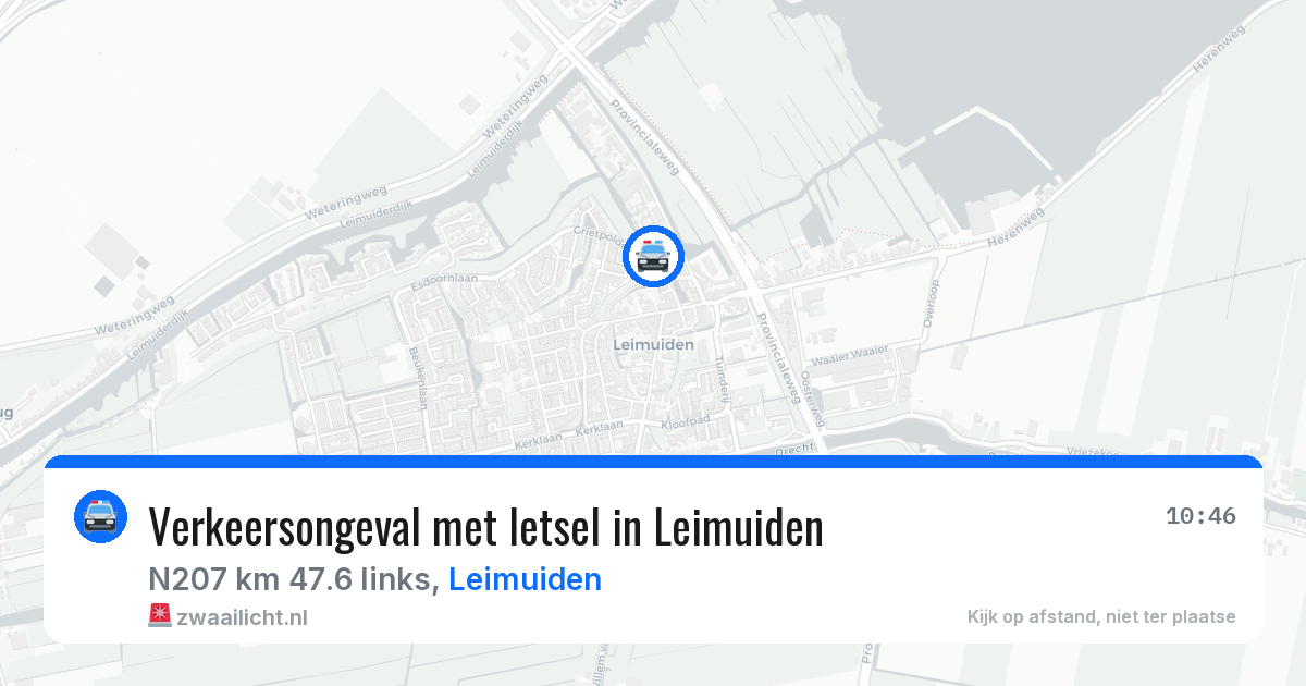 Verkeersongeval met letsel in Leimuiden — 5 jul 2026
