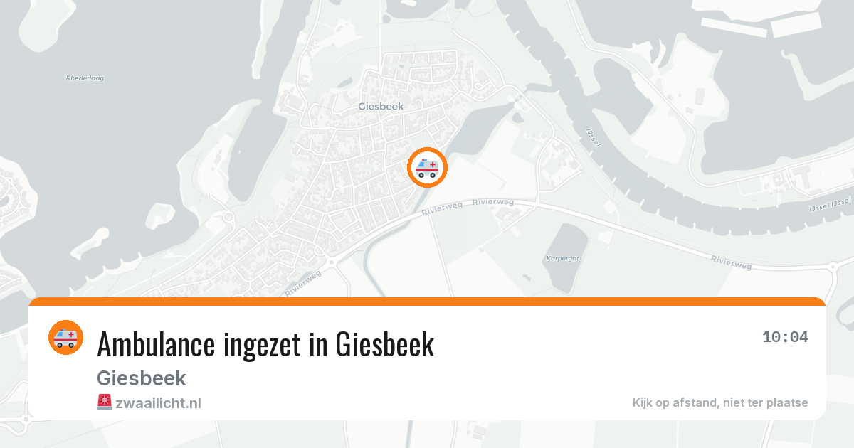 Ambulance ingezet in Giesbeek — 14 aug 2026