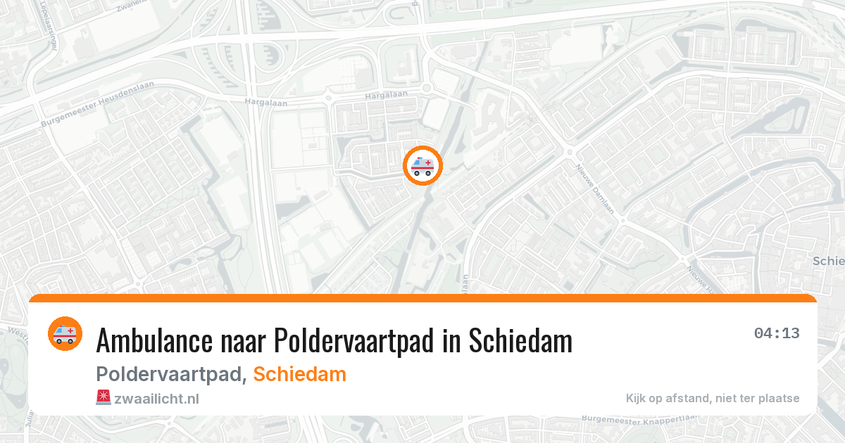 Ambulance naar Poldervaartpad in Schiedam — 15 jun 2026