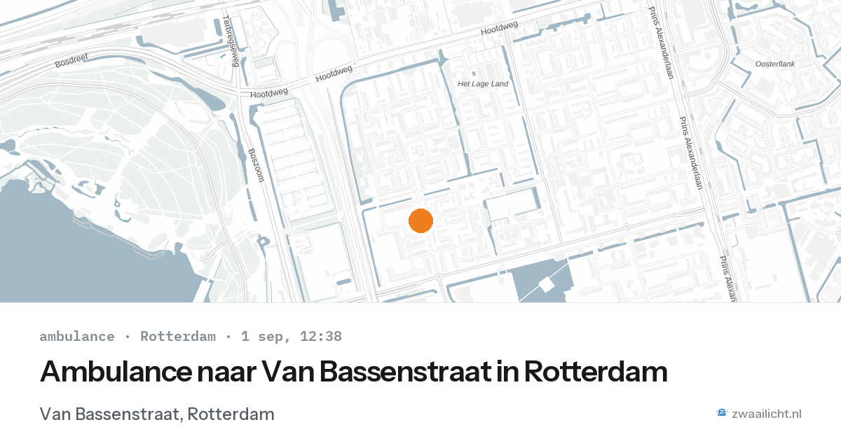 Ambulance naar Van Bassenstraat in Rotterdam — 1 sep 2026