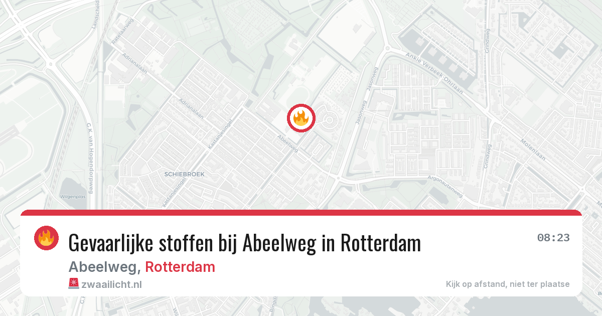 Gevaarlijke stoffen bij Abeelweg in Rotterdam — 4 mrt 2026