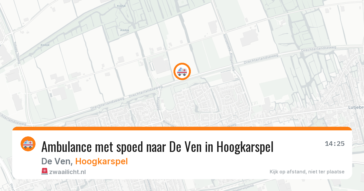 Ambulance met spoed naar De Ven in Hoogkarspel — 22 mei 2026