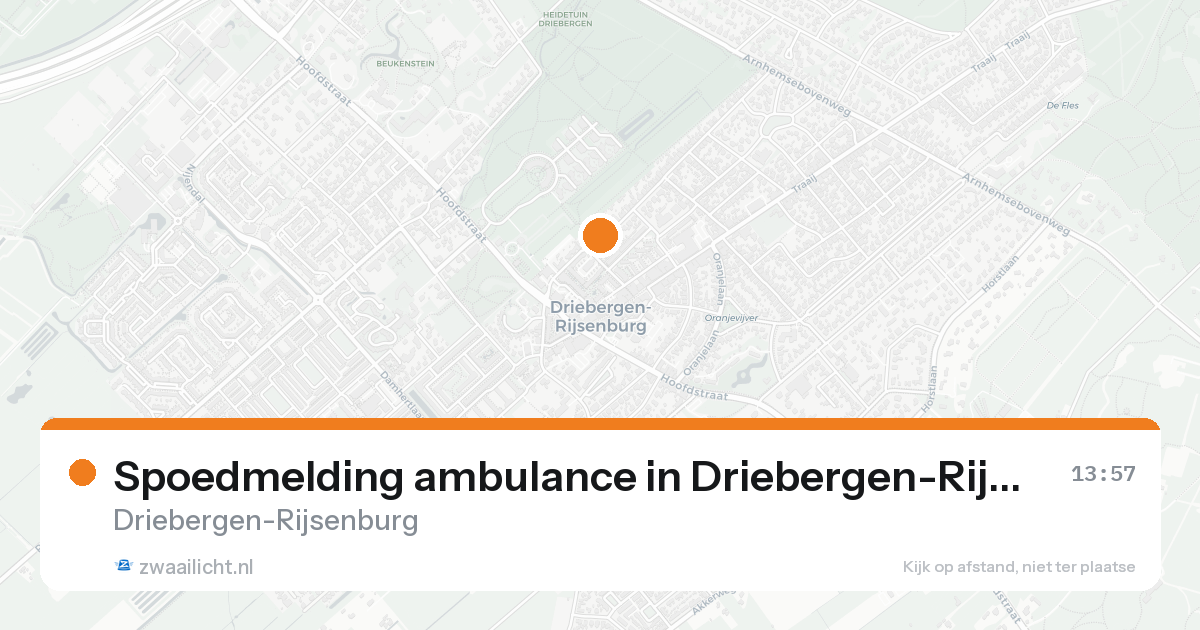 Spoedmelding ambulance in Driebergen-Rijsenburg — 31 jan 2026