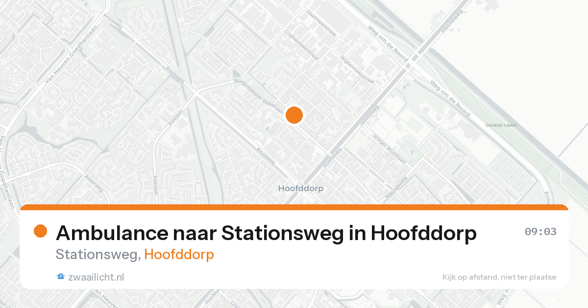 Ambulance naar Stationsweg in Hoofddorp — 15 mei 2026