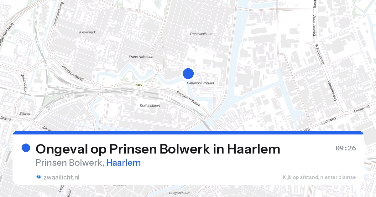 Ongeval op Prinsen Bolwerk in Haarlem — 27 aug 2026