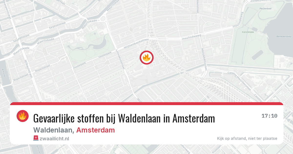 Gevaarlijke stoffen bij Waldenlaan in Amsterdam — 19 jun 2026
