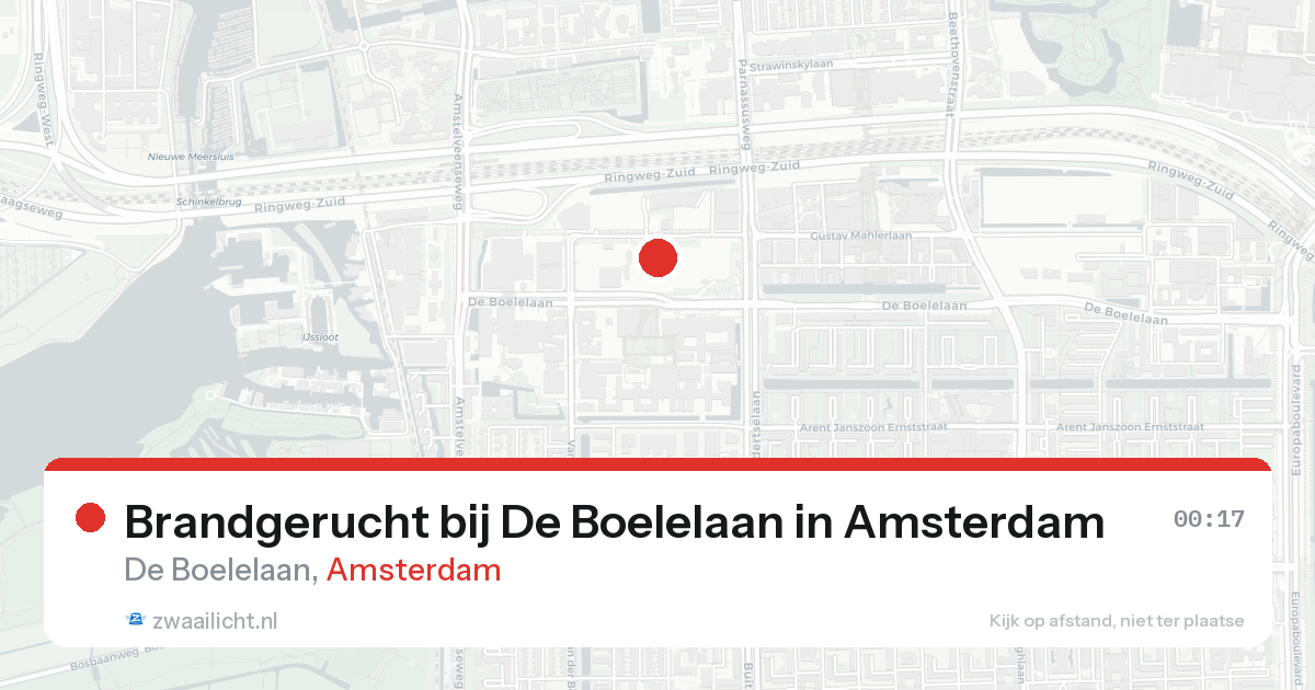 Brandgerucht bij De Boelelaan in Amsterdam — 23 mei 2026