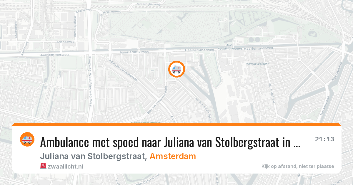 Ambulance met spoed naar Juliana van Stolbergstraat in Amsterdam — 11 aug 2026