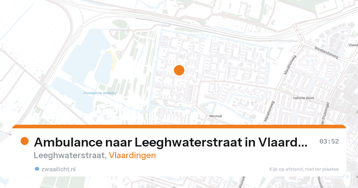 Ambulance naar Leeghwaterstraat in Vlaardingen — 27 aug 2026