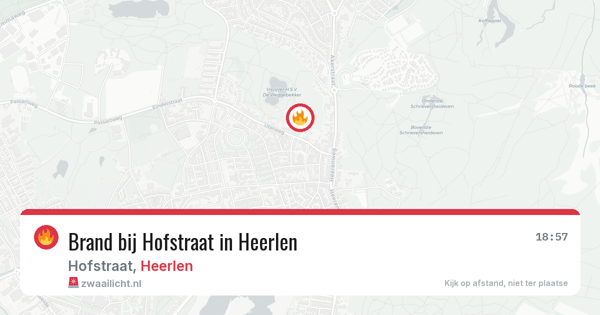 Brand bij Hofstraat in Heerlen — 13 jul 2026