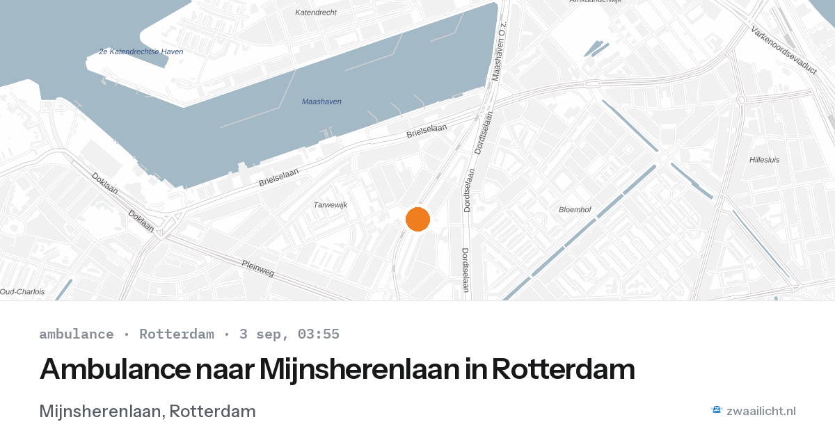 Ambulance naar Mijnsherenlaan in Rotterdam — 3 sep 2026