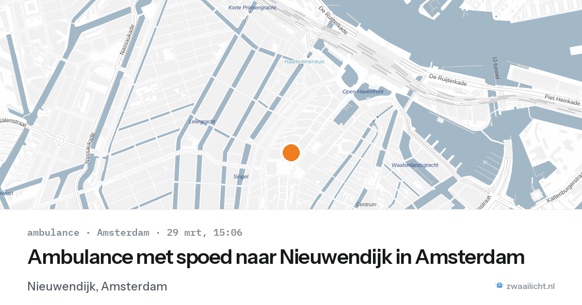 Ambulance met spoed naar Nieuwendijk in Amsterdam — 5 feb 2026
