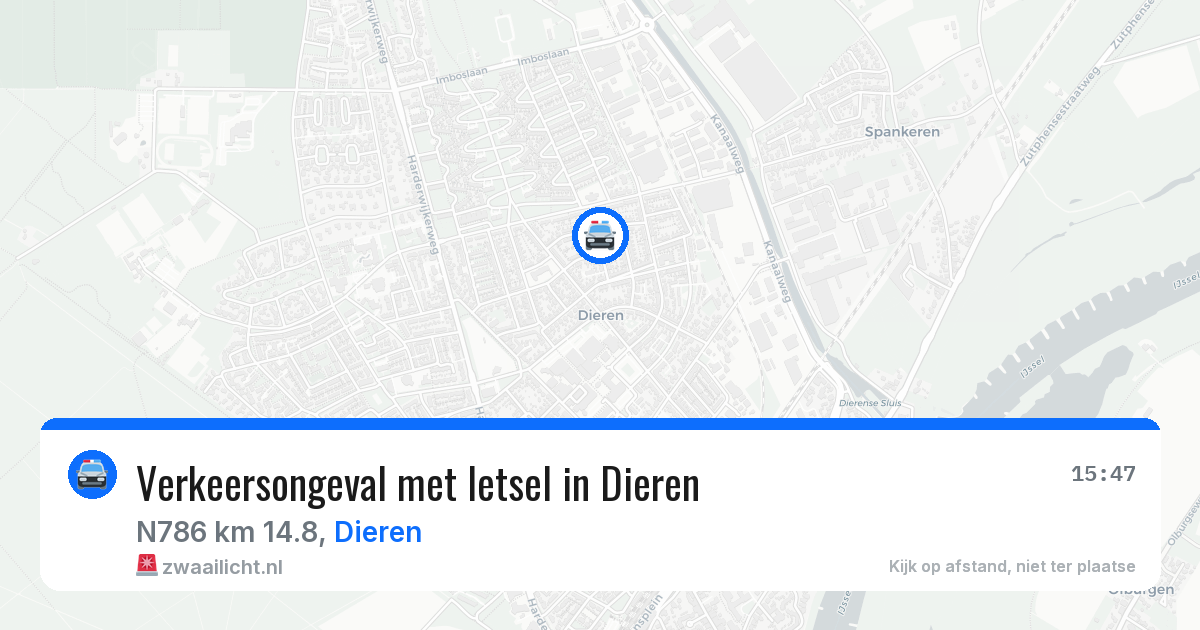 Verkeersongeval met letsel in Dieren — 16 jul 2026