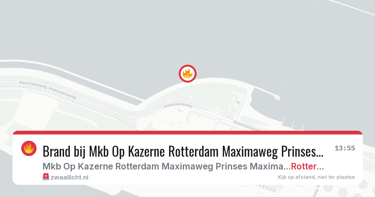 Brand bij Mkb Op Kazerne Rotterdam Maximaweg Prinses Maximaweg in Rotterdam — 3 jul 2026