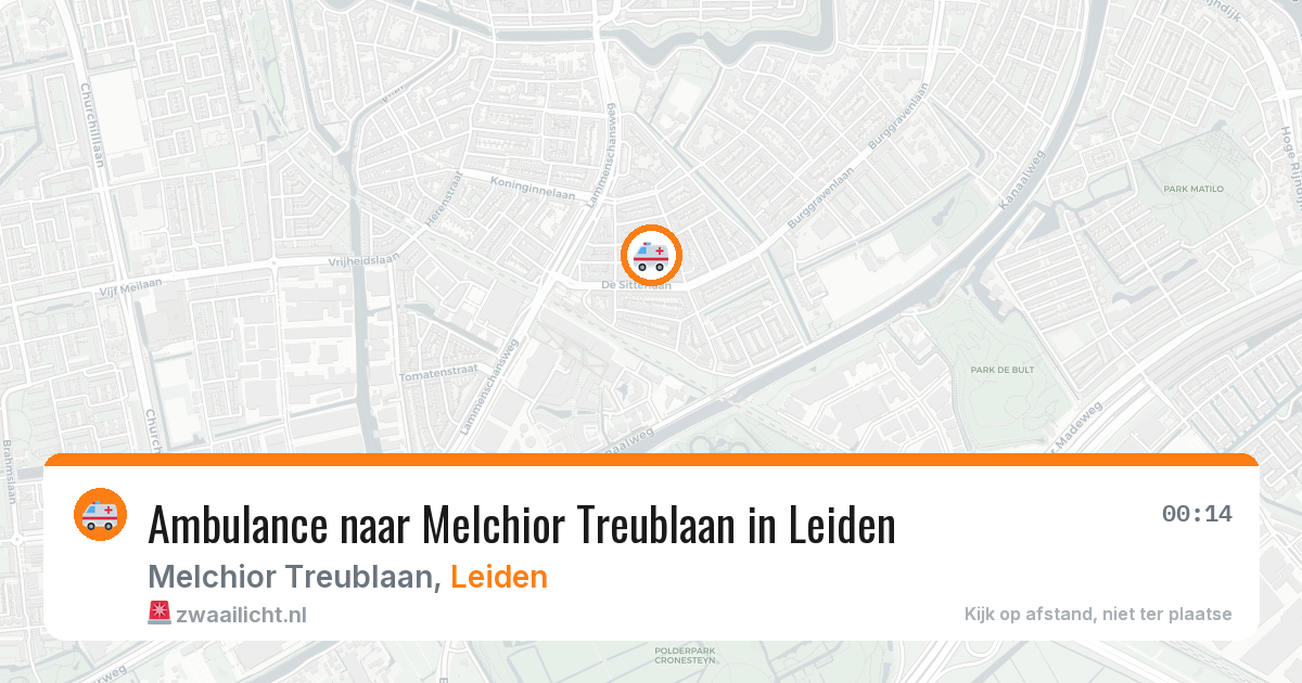 Ambulance naar Melchior Treublaan in Leiden — 7 mei 2026