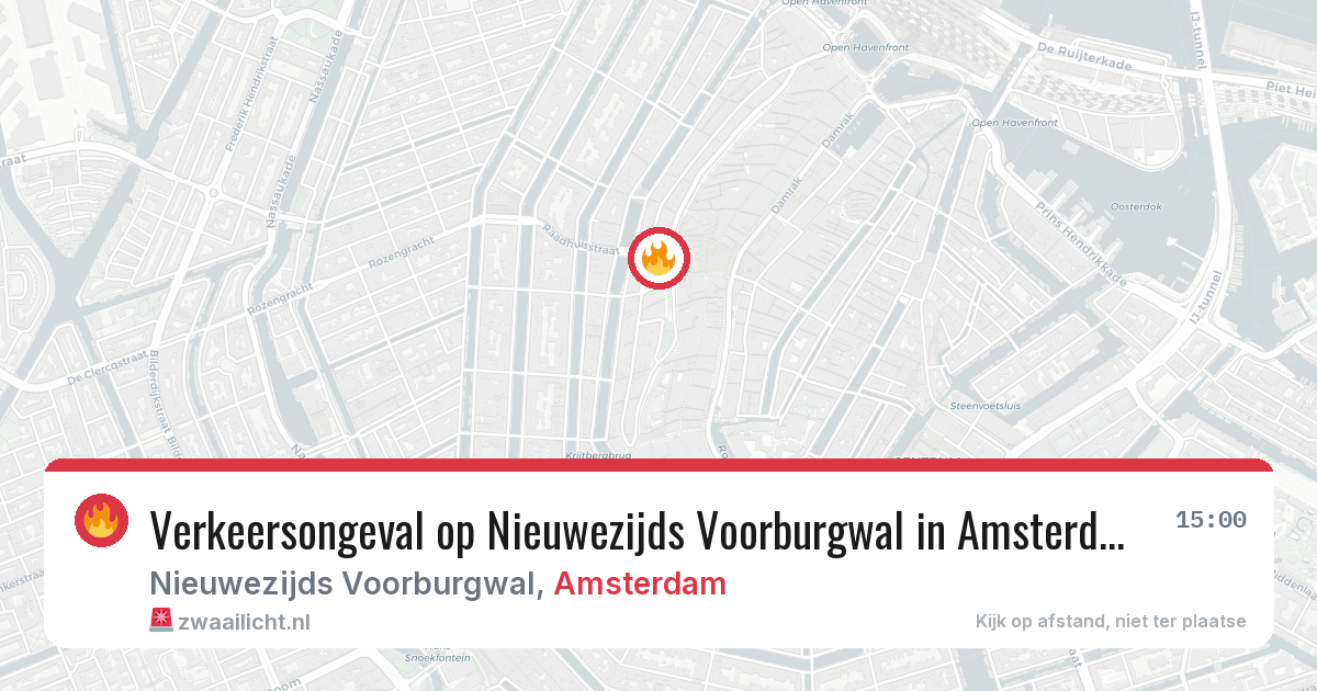 Verkeersongeval op Nieuwezijds Voorburgwal in Amsterdam — 7 apr 2026