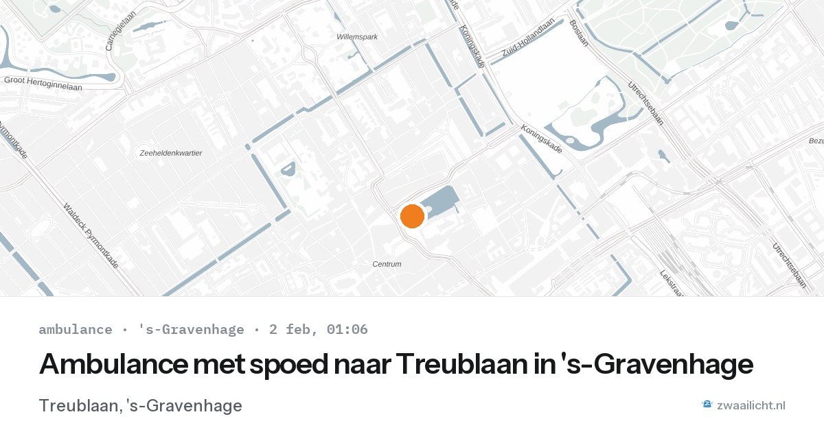 Ambulance met spoed naar Treublaan in 's-Gravenhage — 2 feb 2026