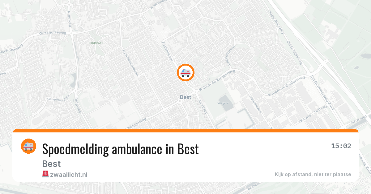 Spoedmelding ambulance in Best — 8 jul 2026