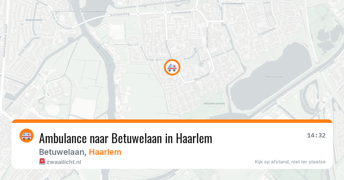 Ambulance naar Betuwelaan in Haarlem — 8 feb 2026