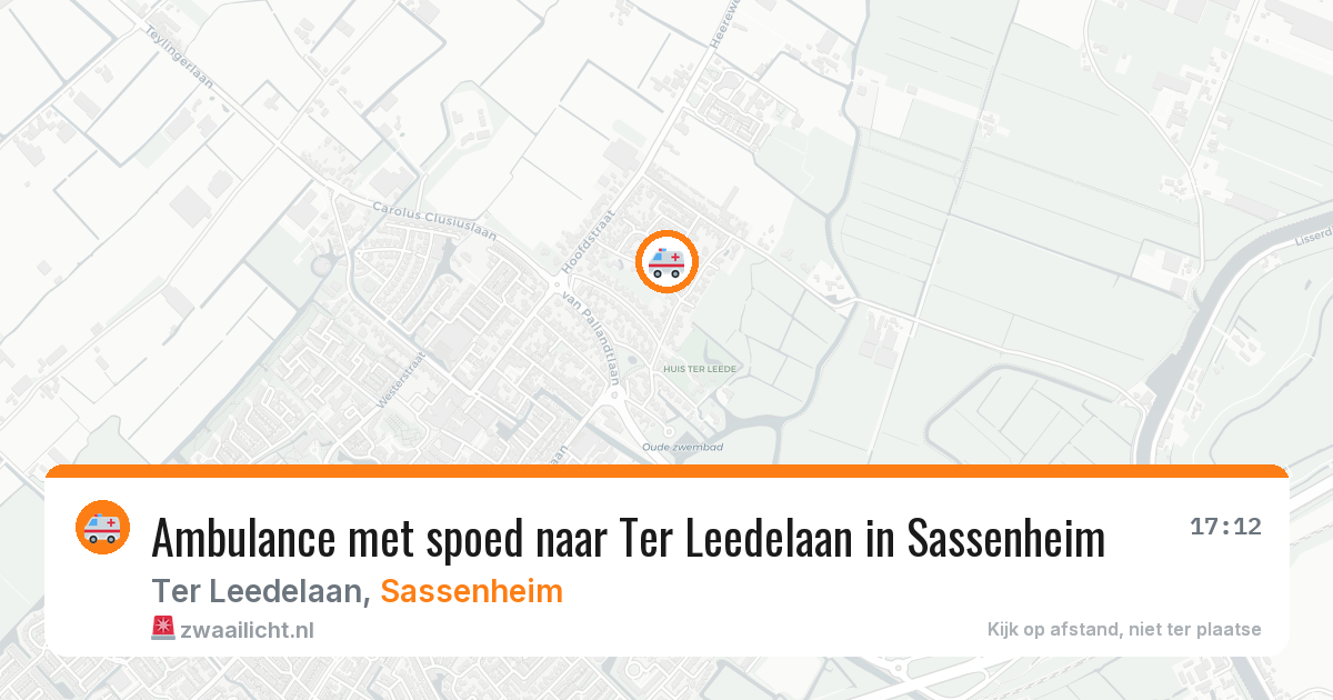 Ambulance met spoed naar Ter Leedelaan in Sassenheim — 11 jun 2026