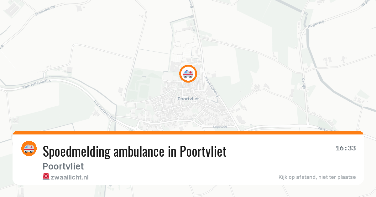 Spoedmelding ambulance in Poortvliet — 3 apr 2026
