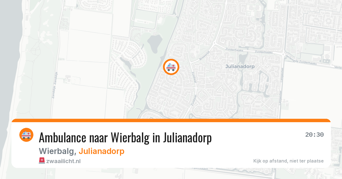 Ambulance naar Wierbalg in Julianadorp — 2 aug 2026