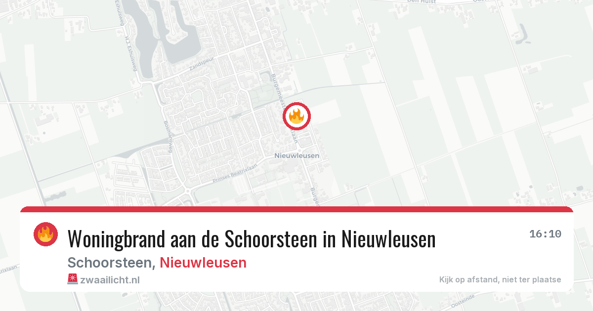 Woningbrand aan de Schoorsteen in Nieuwleusen — 11 apr 2026