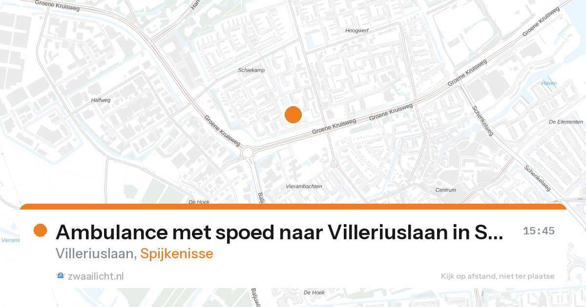 Ambulance met spoed naar Villeriuslaan in Spijkenisse — 27 aug 2026