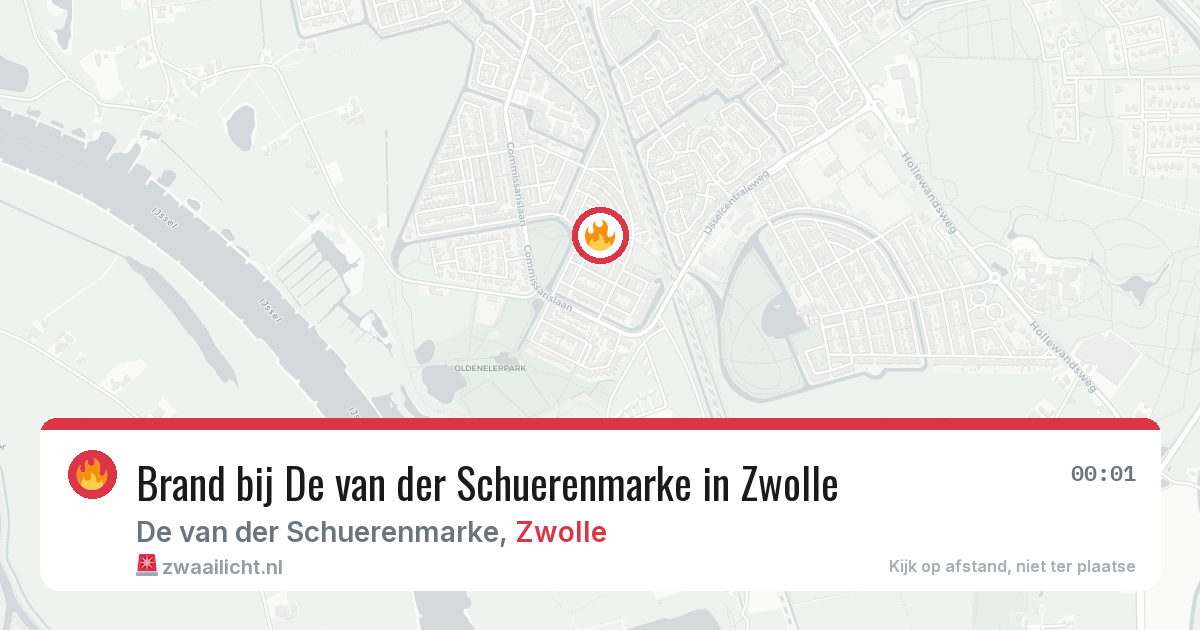 Brand bij De van der Schuerenmarke in Zwolle — 13 jun 2026