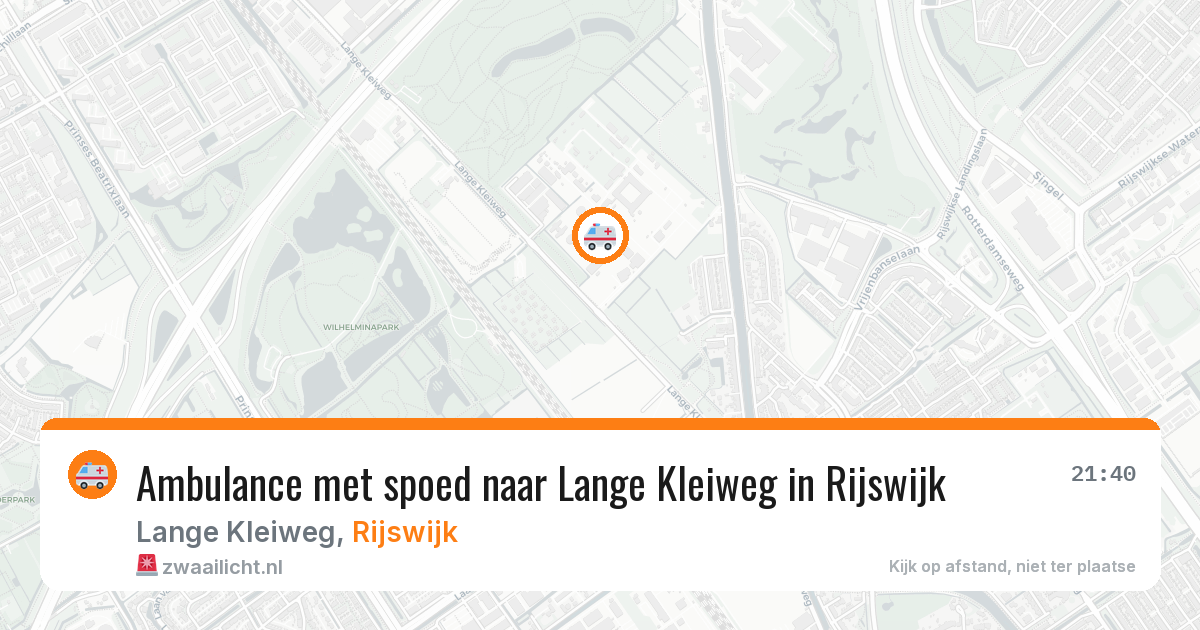 Ambulance met spoed naar Lange Kleiweg in Rijswijk — 1 aug 2026